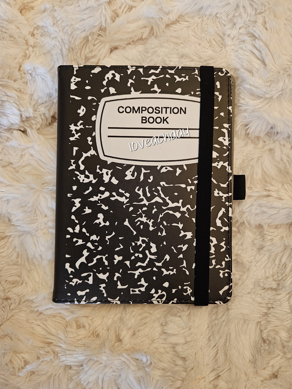 Kindle Case✨️Classic Black & White Composition Book with Elastic Closure